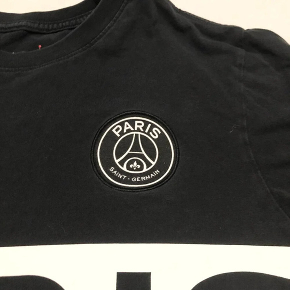 Nike Air Jordan Paris Saint Germain  PSG Black Shirt Mens Medium - Picture 5 of 16